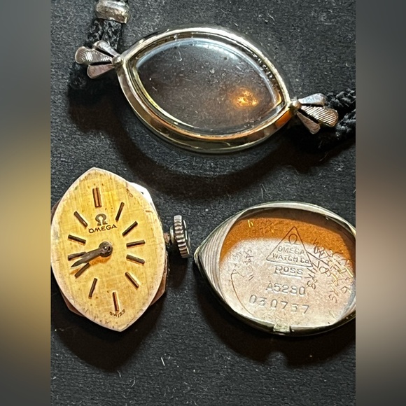 OMEGA 1950 black rope band mechanical manual winding ladies Watch cal 483 - Picture 12 of 13